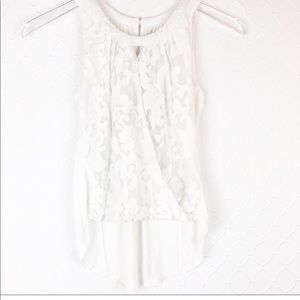 NWT Girls Ella Moss White Lace Top 10
